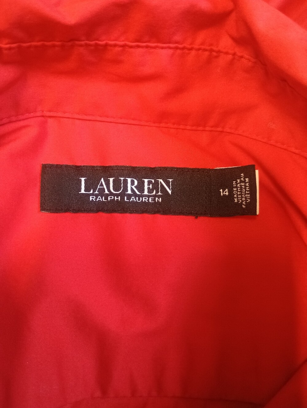 Ralph Lauren Puff Sleeves Midi Red Dress Black Label Size: 14 - Picture 9 of 10
